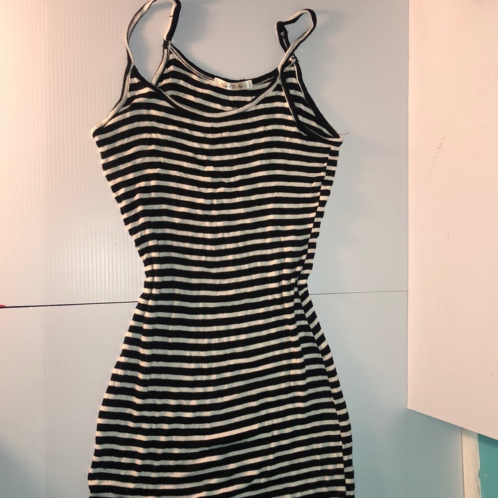 Striped bodycon dress